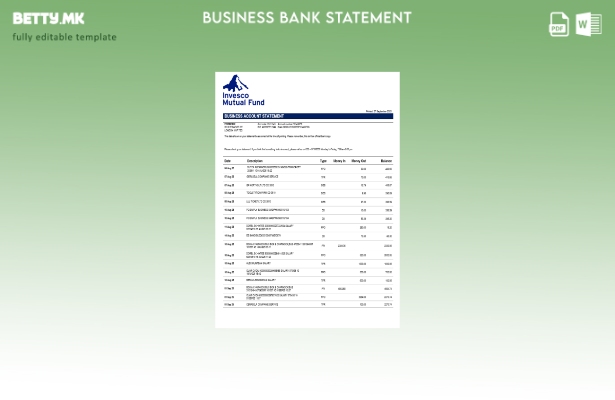 модерен стил Компанијата за заеднички фондови Invesco што проверува извод од сме